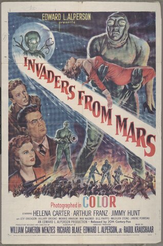 Movie poster from April 1953: Invaders from Mars