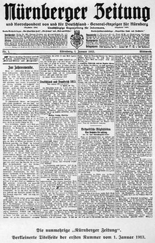 Se imprime el primer periodico "Zeitung Nuremberg"