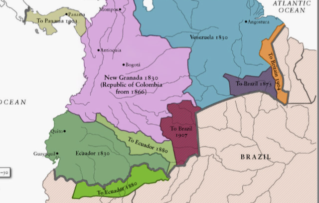 Columbia under Bolívar government
