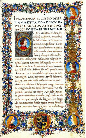 Stesura de "Elegia di Madonna Fiammetta"