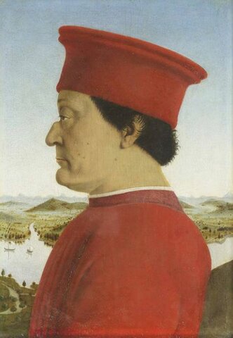 retrato de Federico de Montefeltro