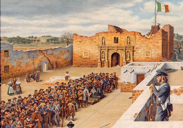 The Mexicans' victory at the Battle of the Alamo