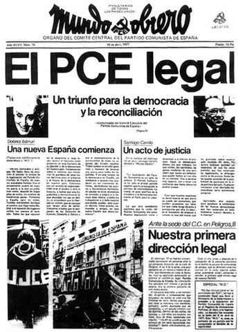 LEGALIZACIÓN DEL PCE