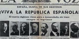 Proclamación de la II República Española. Exilio del rey