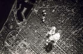 The first bombardment of the civilian population