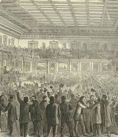 Congress passes the 13th Amendment