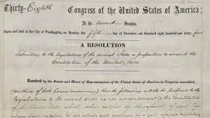 Congress passes the 13th Amendment