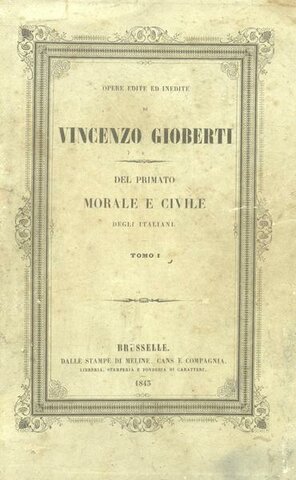 Pubblicazione "Del dipartimento morale e civile degli italiani"