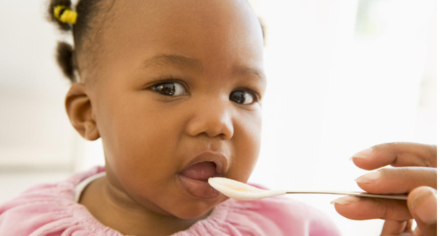 Begins trying soft foods