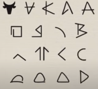 Aparición del primer alfabeto