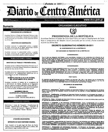 Acuerdo gubernativo del 28-12-1957