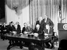 Soviet Union and United Kingdom sign the Outer Space Treaty.