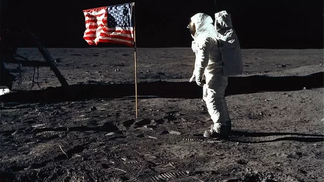 Moon landing for first time