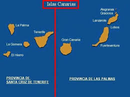 División de Canarias en dos provincias: Las palmas y Santa cruz de Tenerife
