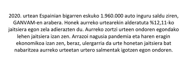 2020ko bigarren eskuko autoen salmenta