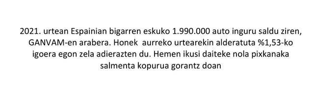 2021eko bigarren eskuko autoen salmenta