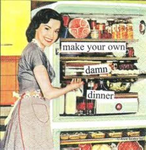 making my own dinner