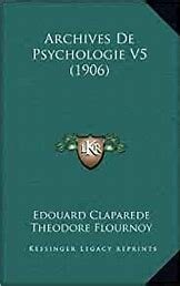 Les Archives de Psychologie.
