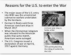 Reasons for US entry into WW1