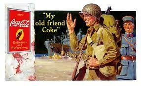Artifact 1 Piece 2 (1943 during World War 2 it shows a soldier coming home to the newly copyrighted slogan “coke”)