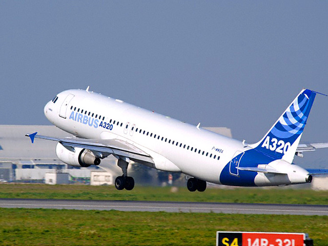 A320 is first seen flying in public