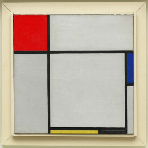 Piet Mondrian, Composition with Red, Blue, Yellow, and Black, 1929, oil on canvas. Guggenheim Museum