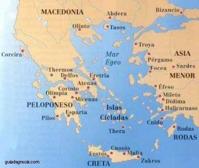 Principales ciudades Micenas