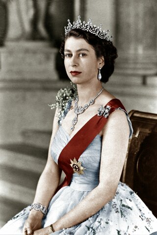 Queen Elizabeth II is coronated to the British throne