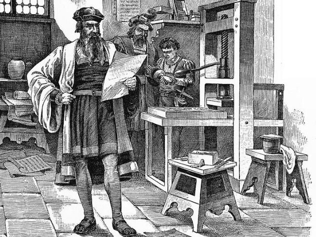 Johann Gutenberg inventa la stampa