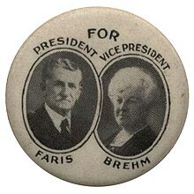 National Prohibition Party President and Vice President