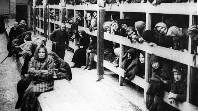 The Allies liberate Auschwitz concentration camp and discover the full horror oh the Holocaust.