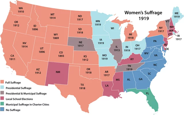 Wyoming is 1st State to Grant Woman Suffrage