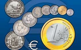 España participa en el nacimiento del euro como moneda.