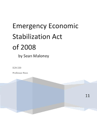 Emergency Economic Stabilization Act