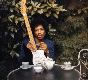 One of the last photographs of Hendrix, at the Samarkand Hotel, September 17, 1970