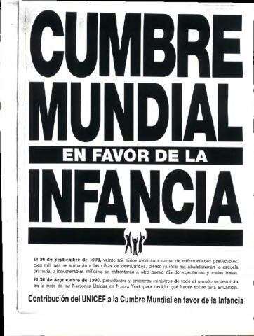 Cumbre Mundial en favor de la Infancia.