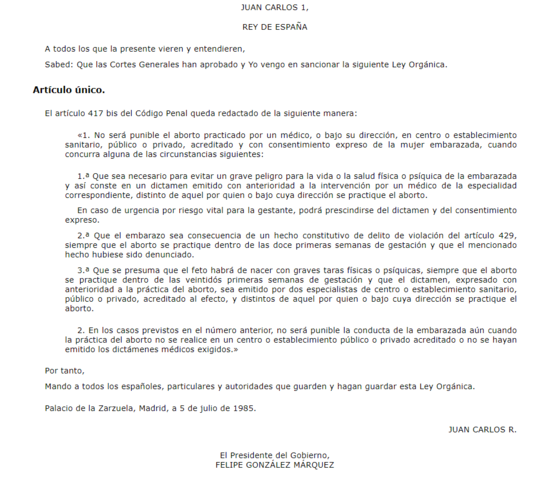 APROBACIÓN DE LA LEY DE DESPENALIZACIÓN DEL ABORTO.