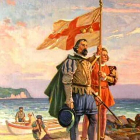 The English navigator John Cabot arrives off the coast of Terranova and Cabo Breton.