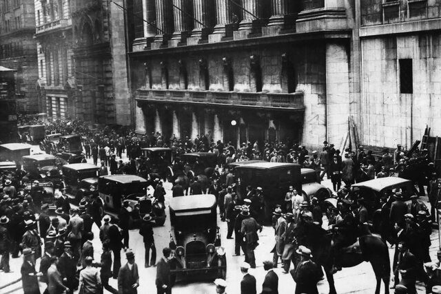 Caída de la bolsa de valores en Nueva York