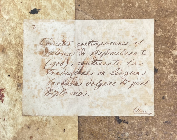 Massimiliano I conferma le franchigie, i privilegi e gli statuti di cui già Cormons godeva da oltre 60 anni