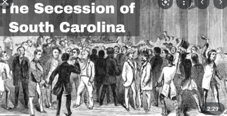 South Carolina votes to secede from the United States
