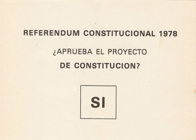 Aprobación por referéndum de la Constitución de 1978