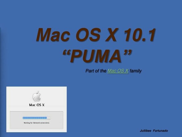 MAC OS X 10.1  (Puma)