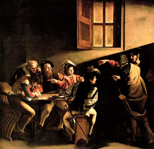 Vocación de San Mateo de Caravaggio
