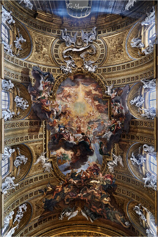 La adoración del nombre de Jesús de Battista Gaulli