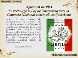 Se expidió ley que promovía la Campaña Nacional contra el Analfabetismo
