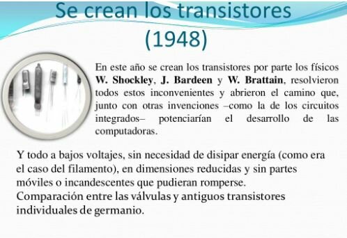 Se crean los transistores