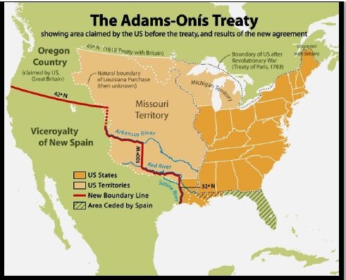Ratificación del tratado Adams-Onís por México