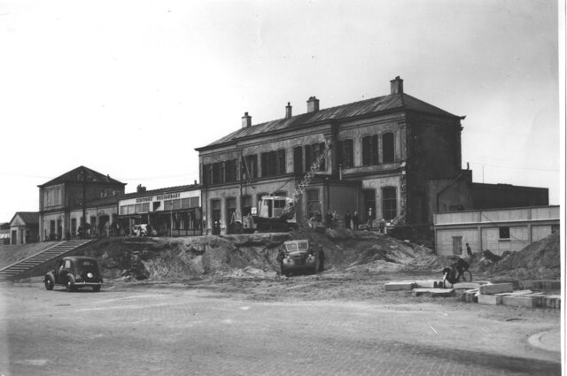 sloop en nieuwbouw station