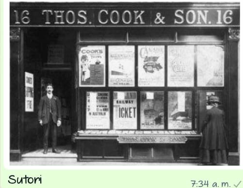 CREACION DE LA PRIMERA AGENCIA DE VIAJES POR THOMAS COOK & SON EDAD MODERNA